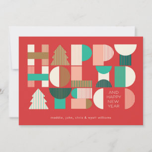 Cartão De Festividades Geométrico Holiday Cheer