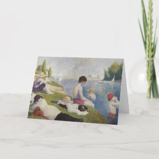 Cartão De Festividades Georges Seurat - Bathers em Asnieres