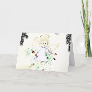 Cartão De Festividades German Little Angel Christmas Card