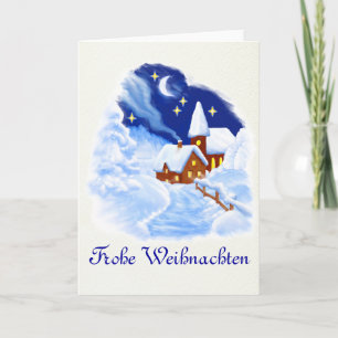 Cartão De Festividades German Merry Christmas Greeting Card