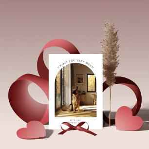 Cartão De Festividades German shepherd Arch Photo Woof You Namorados