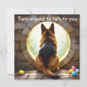 Cartão De Festividades German shepherd cão - com Nome da Família