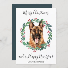 Cartão De Festividades German shepherd Cão Elegante Feliz Natal
