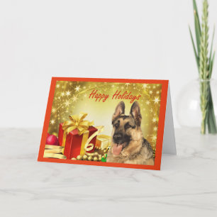 Cartão De Festividades German Shepherd Christmas Card Gifts