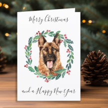 German shepherd Feliz Cão de Trendy de Natal