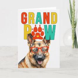 Cartão De Festividades German shepherd GrandPAW Dia dos Avós GrandDOG