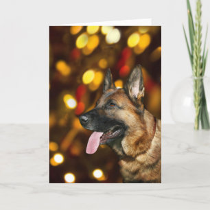 Cartão De Festividades German shepherd Natal