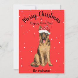 Cartão De Festividades German shepherd Natal