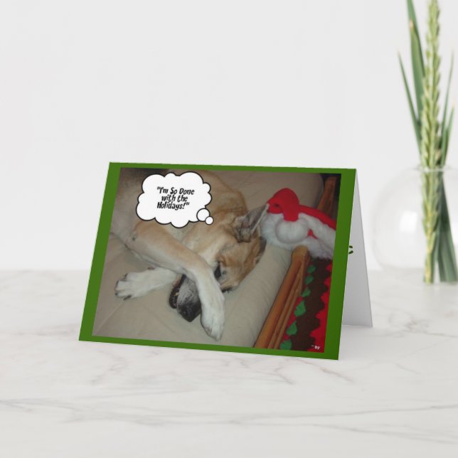 Cartão De Festividades German shepherd Natal (Frente)
