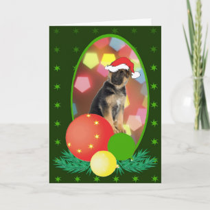 Cartão De Festividades German shepherd Puppy Ornaments