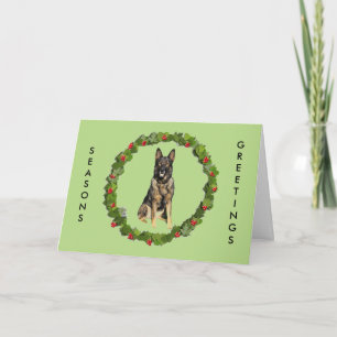 Cartão De Festividades german shepherd Wreath