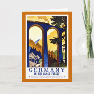 Cartão De Festividades Germany's Black Forest Vintage Travel Poster