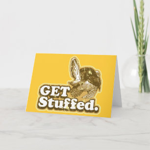 Cartão De Festividades Get Stuffed Funny Thanksgiving Greeting Card