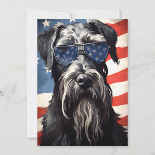 Cartão De Festividades Giant Schnauzer 4 de julho Dia da Independência