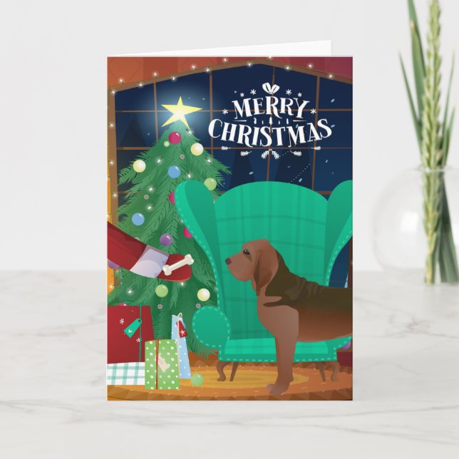 Cartão De Festividades Gift de sangue e Papais noeis (Frente)