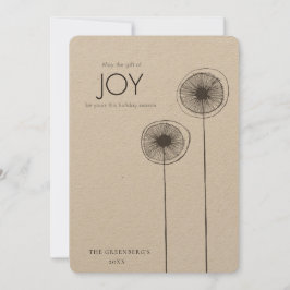 Cartão De Festividades Gift of Joy Christmas Family Holiday Photo Card