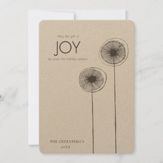 Cartão De Festividades Gift of Joy Christmas Family Holiday Photo Card