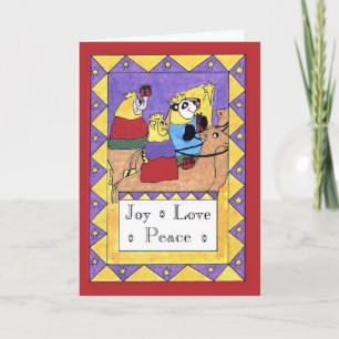 Cartão De Festividades Gifts of the Magi - Joy, Love, Peace