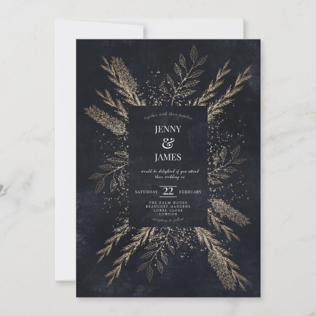 Cartão De Festividades Gilded Meadow (Frente)