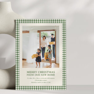 Cartão De Festividades Ginga Verde Natal Mudança Nova Casa Família
