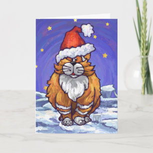 Cartão De Festividades Ginger Cat Christmas