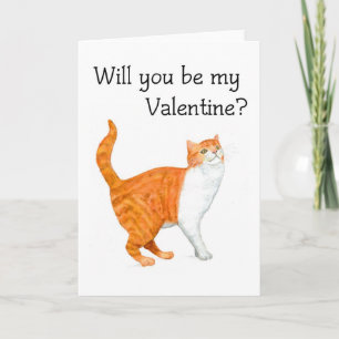 Cartão De Festividades Ginger Cat Valentine's Card