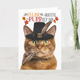 Cartão De Festividades Ginger Ginger Grateful para PURRkey Day