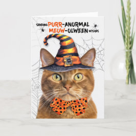 Cartão De Festividades Ginger Tabby Halloween Cat PURRanormal MEOWolbetwe
