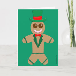 Cartão De Festividades Gingerbird Man