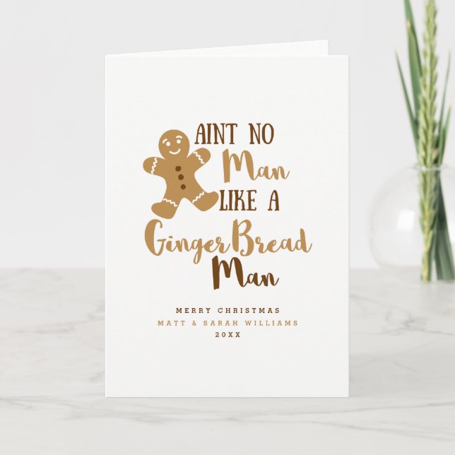 Cartão De Festividades Gingerbird Man Christmas (Frente)