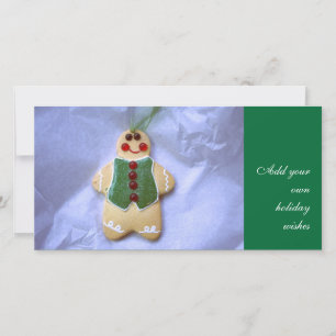 Cartão De Festividades Gingerbread Cooking Ornament Photocard