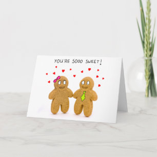 Cartão De Festividades gingerbread men valentines card