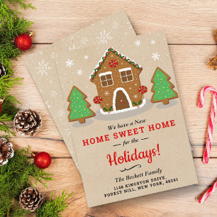 Cartão De Festividades Gingercake House Novo Lar Para Férias