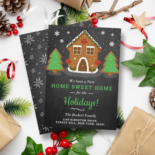 Cartão De Festividades Gingercake House Novo Lar Para Férias (Criador carregado)