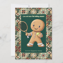 Cartão De Festividades Gingerpão Tênis Grand Slam 🎾 🎄 texto personaliza