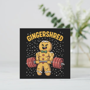 Cartão De Festividades Gingershred Engraçado Homem de Biscoito de Gengibr