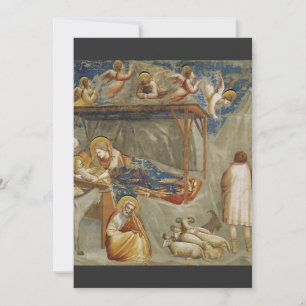Cartão De Festividades Giotto di Bondone O Nascimento Coleção Fine Art