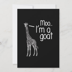 Cartão De Festividades Giraffe Moo Eu sou uma cabra
