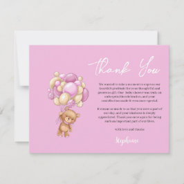 Cartão De Festividades Girl  Baby shower thank you