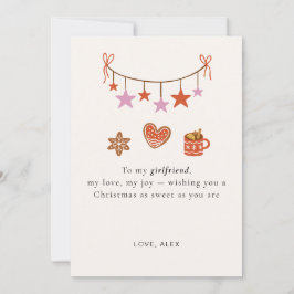 Cartão De Festividades Girlfriend Christmas Card Cute Personalized