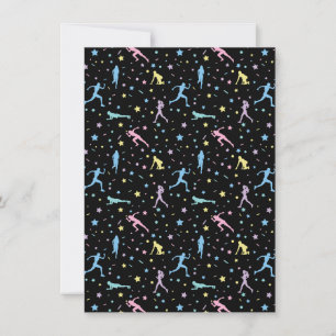 Cartão De Festividades Girls Cross Country, Track Field, Marathon Runner