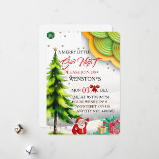Cartão De Festividades Girls Night Christmas Party Invitation, Friendsmas