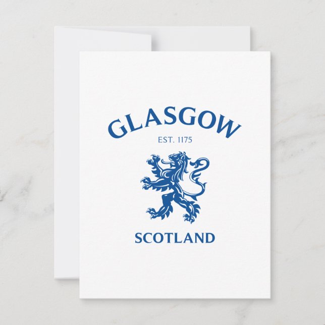 CARTÃO DE FESTIVIDADES GLASGOW, ESCÓCIA (Frente)