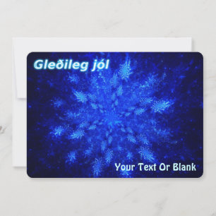 Cartão De Festividades Gleðileg jól - Snowburst