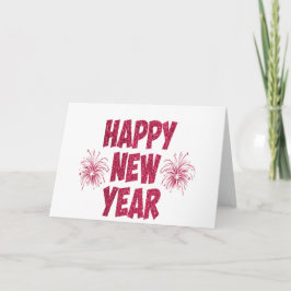 Cartão De Festividades Glitter do feliz ano novo