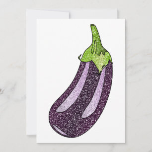 Cartão De Festividades Glitter EggPlant