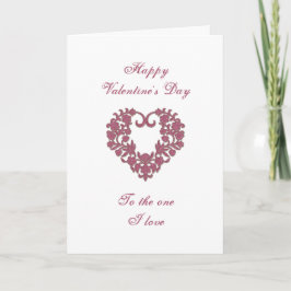 Cartão De Festividades Glitter Flourish Valentine Greeting Card