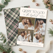 Glória a Deus Colagem de Natal em Xadrez Foto