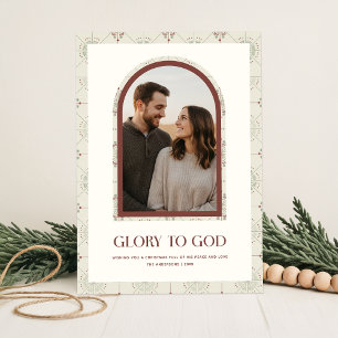 Cartão De Festividades Glória a Deus Foto de Arco Religioso Moderno de Na