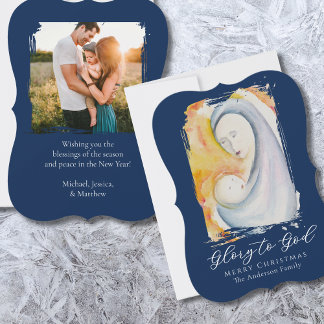 Cartão De Festividades Glória a Deus Madonna e à Criança Religiosa